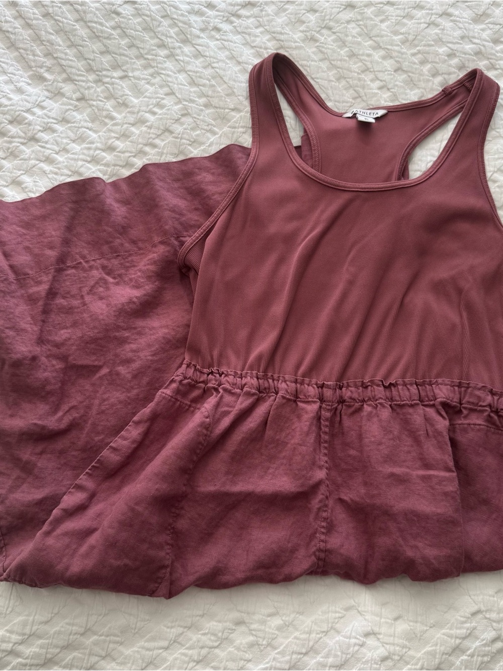 Athleta Dusty Rose Racerback Midi Dress